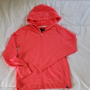 Hurley Bright Coral Zip Up Hoodie sz L